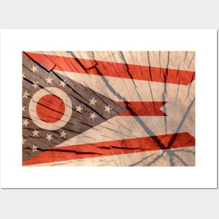 Ohio State Wood Flag Posters and Art